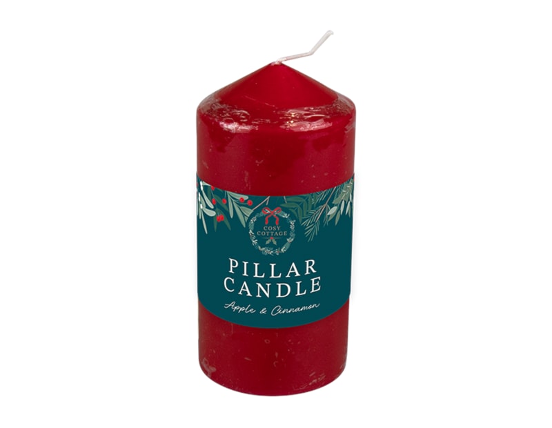 Wholesale Apple & Cinnamon Pillar Candle 230g Wholesale Apple & Cinnamon Pillar Candle 230g