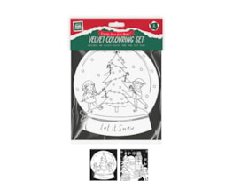 Wholesale Christmas velvet Colouring set 2pk Wholesale Christmas velvet Colouring set 2pk