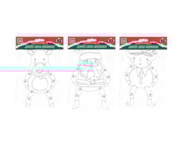 Wholesale Christmas Jointed Card Decorations 4pk Wholesale Christmas Jointed Card Decorations 4pk