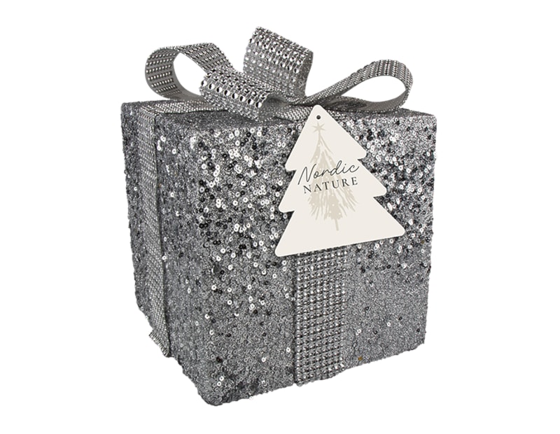 Wholesale Small Glitter Gift Box Decoration | Bulk Buy Christmas Ornaments Wholesale Small Glitter Gift Box Decoration