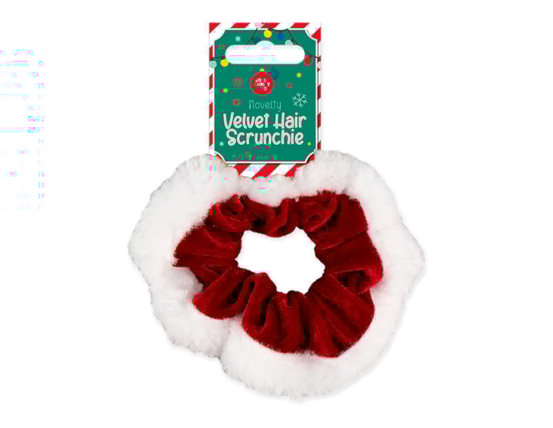 Wholesale Velvet Christmas Hair Scrunchie | Bulk Buy Christmas Hair Accessories Wholesale Velvet Christmas Hair Scrunchie