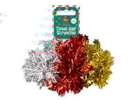 Wholesale Tinsel Hair Scrunchies | Bulk Buy Christmas Hair Accessories Wholesale Tinsel Hair Scrunchies