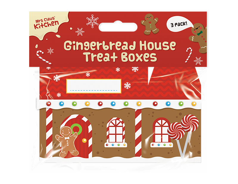 Wholesale Gingerbread House Treat Boxes | Bulk Buy Christmas Kitchenware