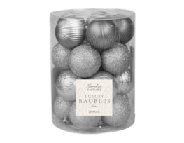 Wholesale Silver Luxury Assorted Pattern Baubles 6c Dia