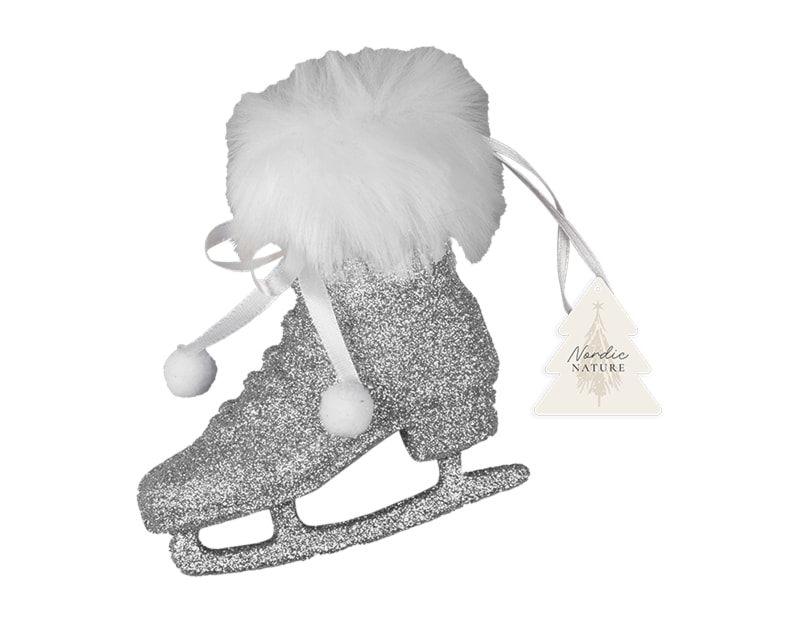 Wholesale Silver Ice Skating boot decoration 13cm Wholesale Silver Ice Skating boot decoration 13cm