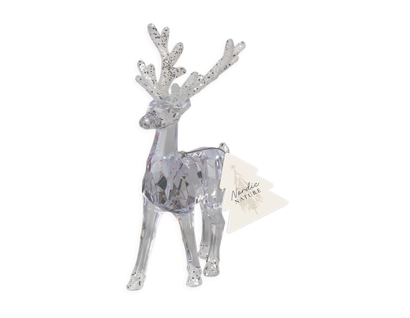 Wholesale Silver Glitter Acrylic Reindeer Wholesale Silver Glitter Acrylic Reindeer