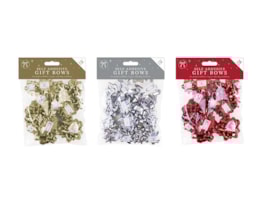 Wholesale Christmas Metallic gift bows 16pk | Gem import Ltd