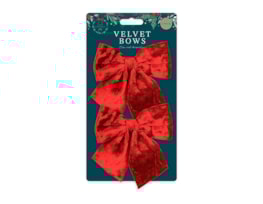 Wholesale Red Velvet Bows 15cm 2pk