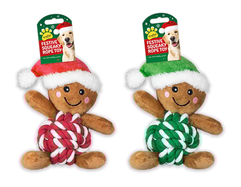 Wholesale Gingerbread Man Rope Plush Dog Toy Wholesale Gingerbread Man Rope Plush Dog Toy