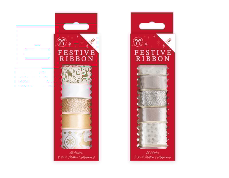 Wholesale Christmas Ribbon - 8 Pack Wholesale Christmas Ribbon - 8 Pack