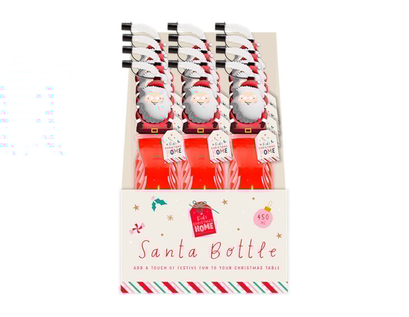 Wholesale Santa Re-usable Plastic Bottle CDU Wholesale Santa Re-usable Plastic Bottle CDU