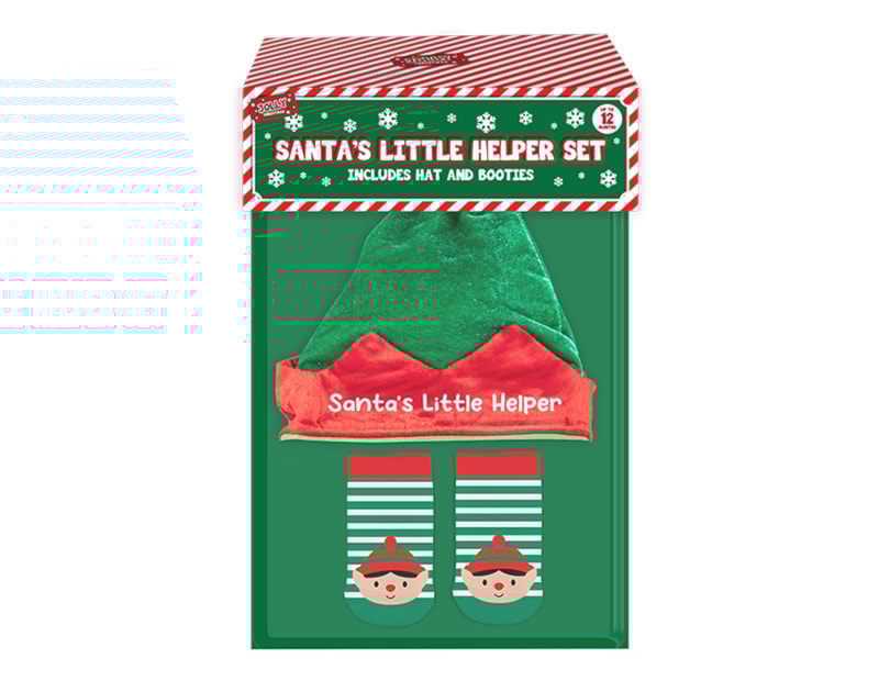 Wholesale Santa's Little Helper Hat & Sock Set Wholesale Santa's Little Helper Hat & Sock Set