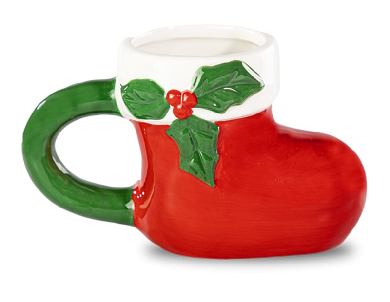 Wholesale Santa's Boot Ceramic Mug Wholesale Santa's Boot Ceramic Mug