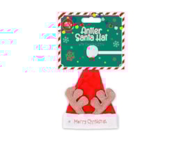 Wholesale Flashing Antler Santa Hat Wholesale Flashing Antler Santa Hat