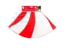Wholesale Festive Faux Fur Candy Cane Tree Skirt Wholesale Festive Faux Fur Candy Cane Tree Skirt