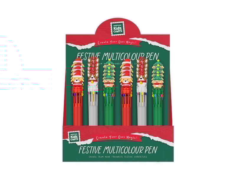 Wholesale Festive Multi-Colour Pen CDU