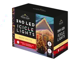 Wholesale 240 Led Mains Operated Icicles Lights - Warm White Wholesale 240 Led Mains Operated Icicles Lights - Warm White