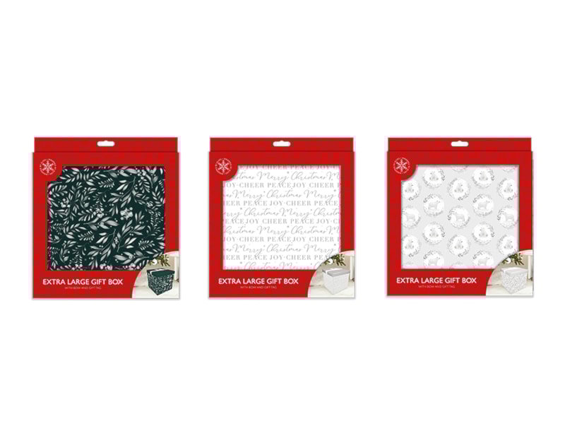 Wholesale Christmas XLarge Folding Gift Box with Bow Tie Wholesale Christmas XLarge Folding Gift Box with Bow Tie