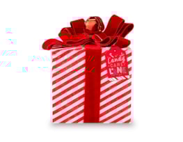 Wholesale Candy Stripe Present Decoration 17cm x 12cm Wholesale Candy Stripe Present Decoration 17cm x 12cm