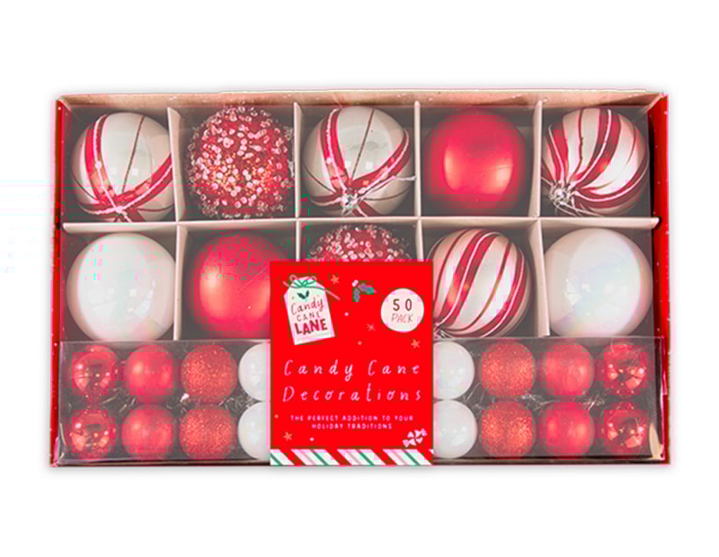 Wholesale Candy Cane Luxury Tree Decorations 50pk Wholesale Candy Cane Luxury Tree Decorations 50pk