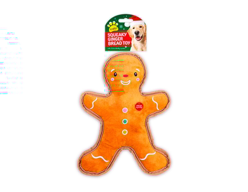 Wholesale Christmas Pet Gingerbread Squeaky Toy Wholesale Christmas Pet Gingerbread Squeaky Toy