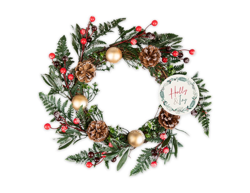 Wholesale Red Berry Christmas Wreath 40cm Wholesale Red Berry Christmas Wreath 40cm
