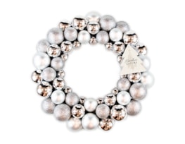 Wholesale Silver Bauble Wreath 35cm Wholesale Silver Bauble Wreath 35cm