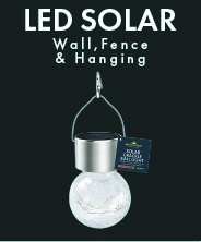 Wholesale LED Solar Wall, Fence & Hanging