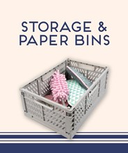 A Wholesale selection of different storage solutions and waste paper bins.