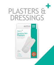 Plasters and medical dressings for all needs.