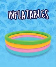 A range of inflatable summer toys.