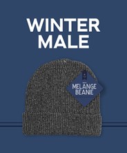 A range of winter textiles suitable for men.