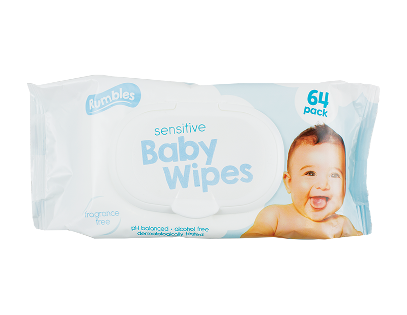 Sensitive Baby Wipes - 64 Pack