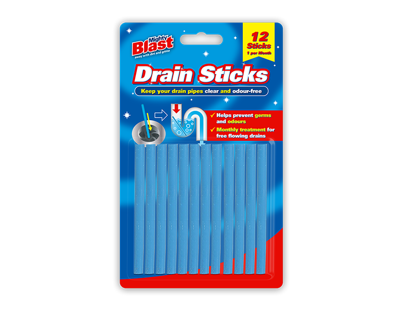 Drain Sticks - 12 Pack (With PDQ)