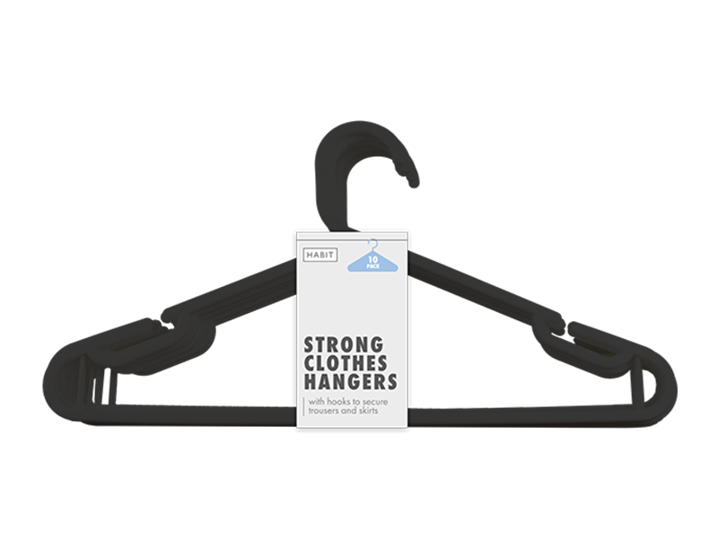 Wholesale Strong Clothes Hangers 10pk - Gem imports