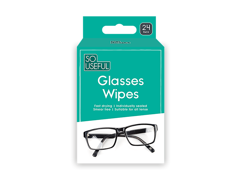 Wholesale Glasses Lens Wipes 24pk With Clip Strip