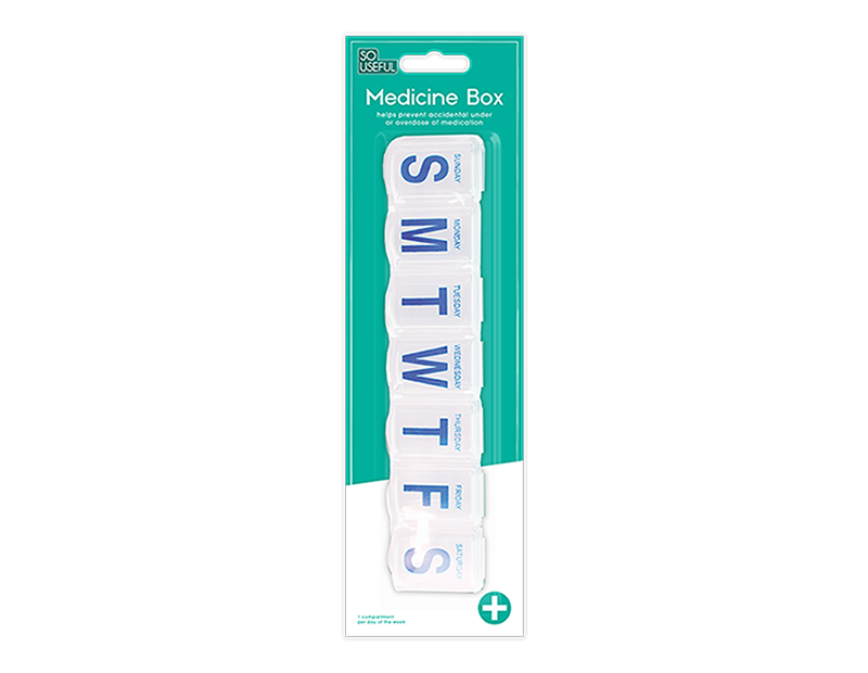 Wholesale Seven Day Slim Pill Box With Clip Strip