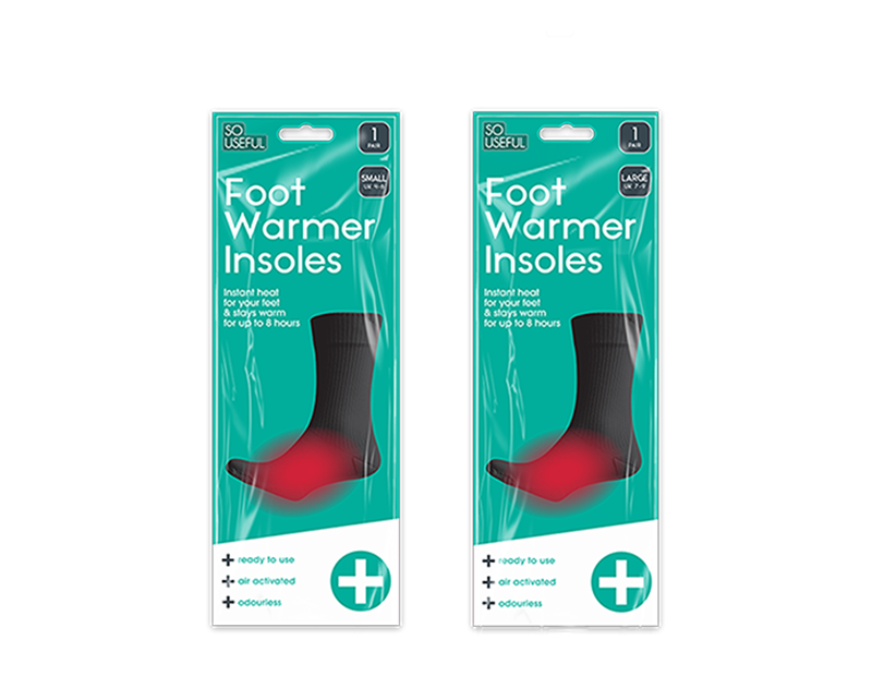 Wholesale Foot Warmer Insoles With Clip Strip