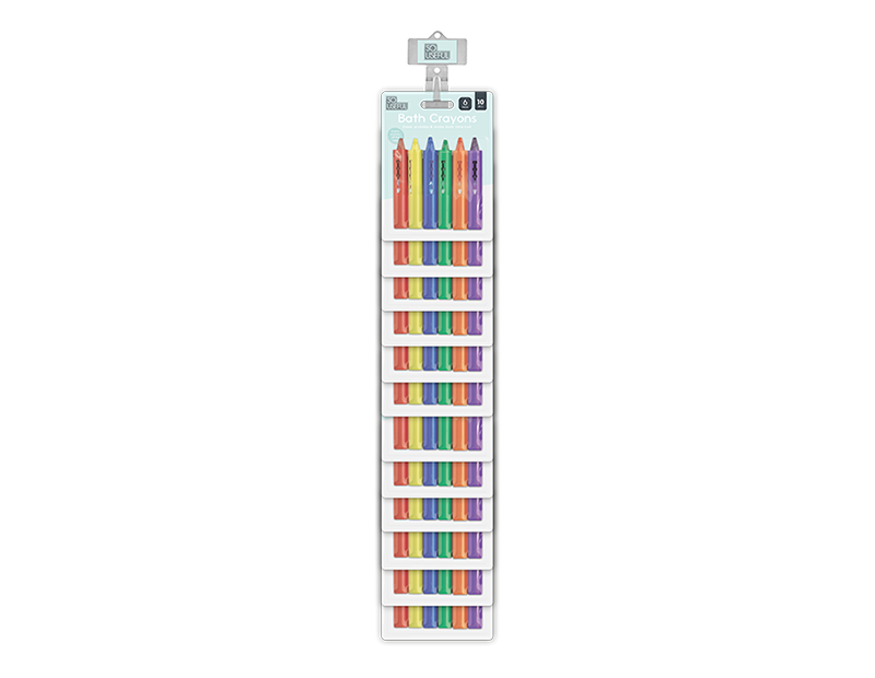 Wholesale Bath Crayons 6pk With Clip Strip