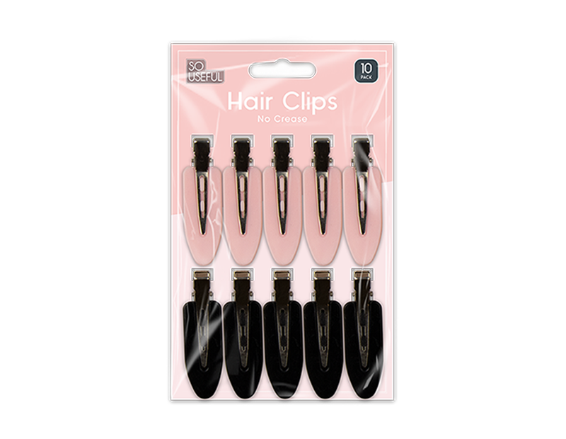 Wholesale No Crease Hair Clips 10pk With Clip Strip