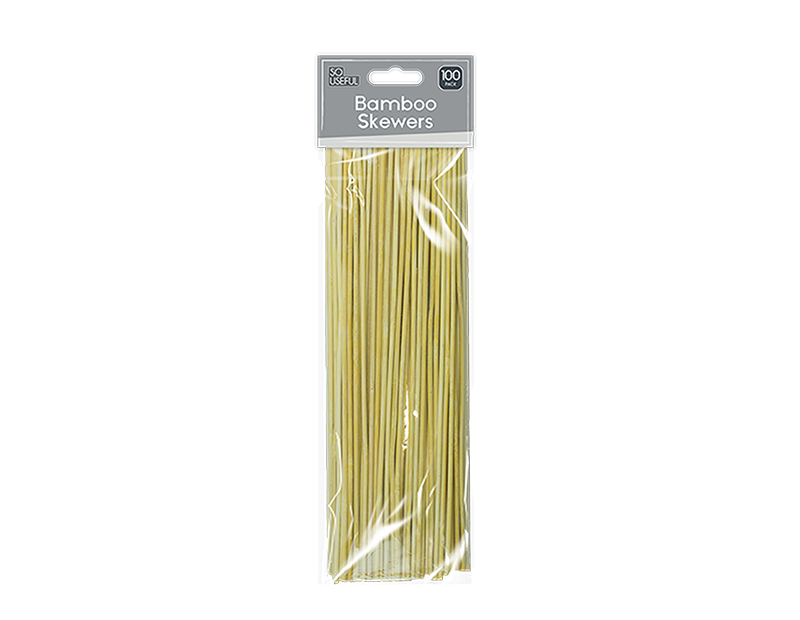 Wholesale Bamboo Skewers 100pk With Clip Strip