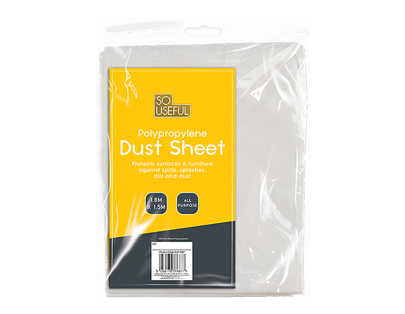 Wholesale Dust Sheet 1.8m x 1.5m With Clip Strip