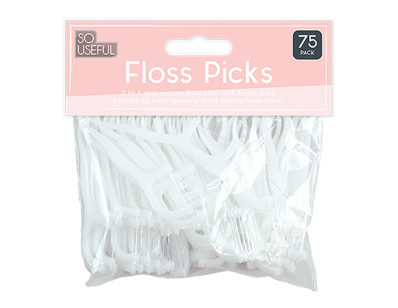 Wholesale Dental Floss Toothpicks 75pk With Clip Strip