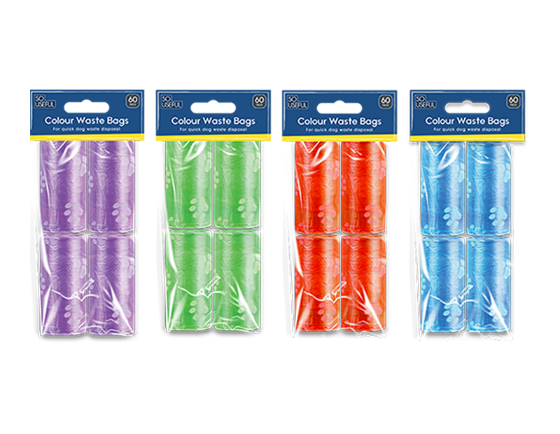 Wholesale Dog Poo Bags 60pk With Clip Strip