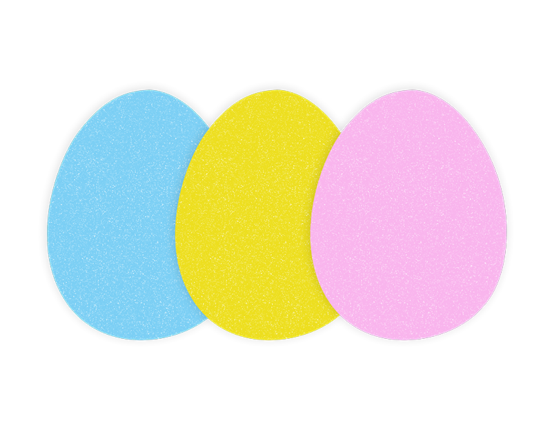 Easter Egg Foam Shapes - 12 Pack