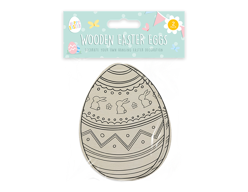 Wholesale Wooden Hanging Easter Eggs | Gem imports Ltd.