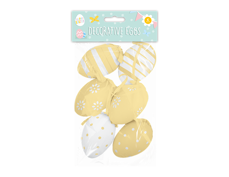 Easter Hanging Egg Decorations 6pk