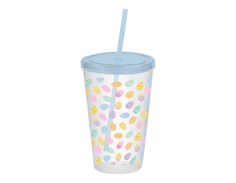 Wholesale Easter Printed Tumbler with Straw