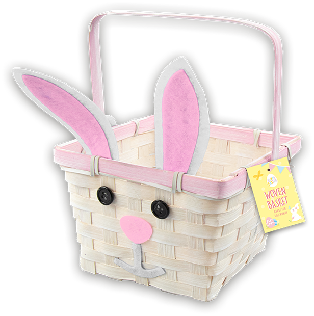 Wholesale Easter Character Woven Basket