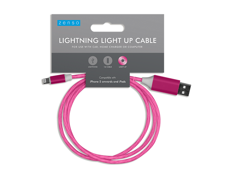 Wholesale Lightning Light up charging cable | Gem imports Ltd.